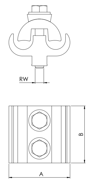 Morseto Bifilar Paralelo Cuerpo Roscado MPA2-MPB2