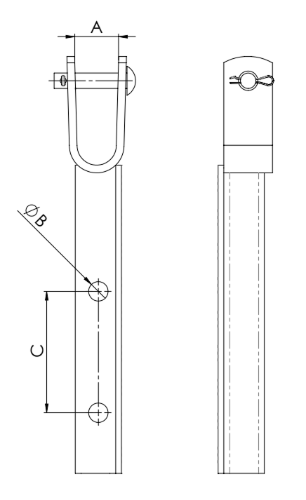 Base para poste de madera