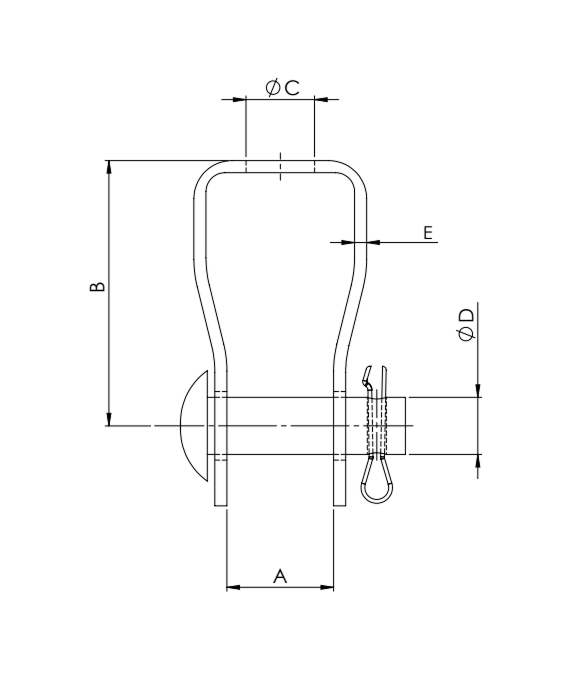 Grillete Base Plana